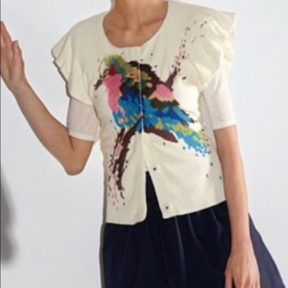 Anthropologie cap sleeve sweater